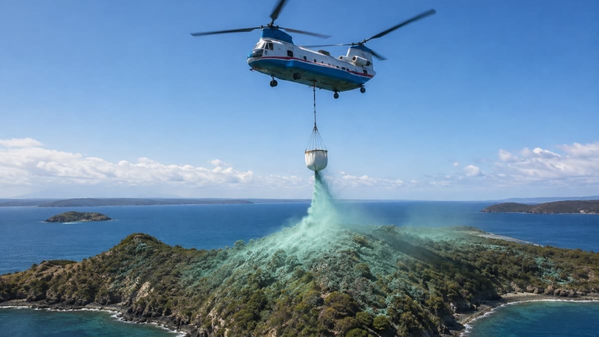 Dev Çevre Operasyonu: Helikopterlerle Adaya 550 Ton Zehir Bırakılacak