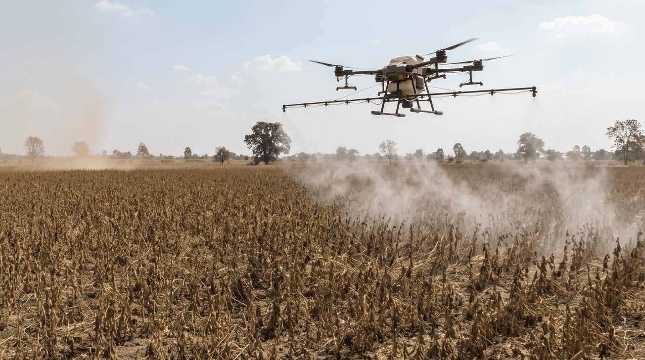 Dronla tarlaya püskürttü bir gecede felaketi yaşadı