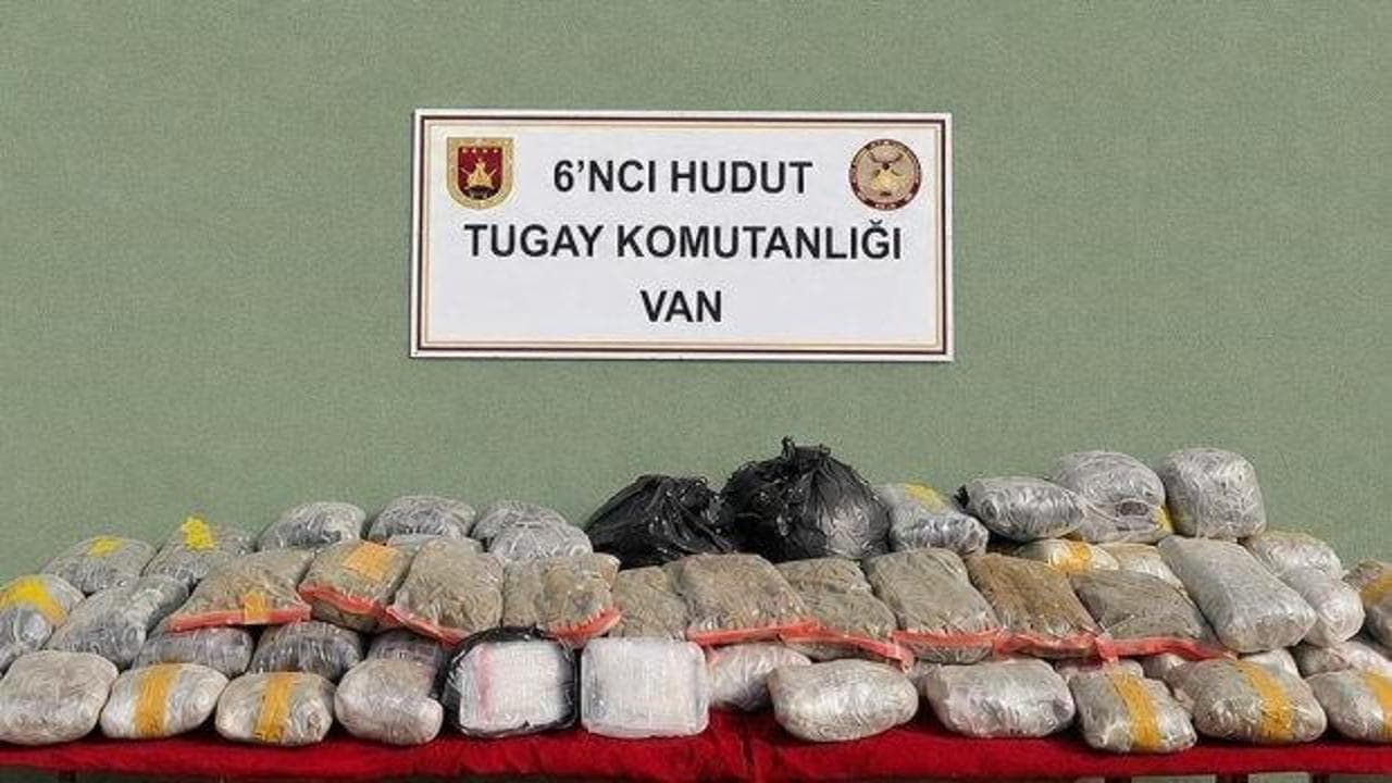 Van sınır hattında hudut kartallarından büyük uyuşturucu operasyonu