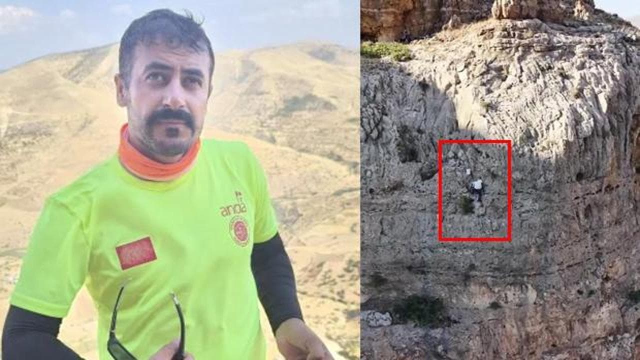 Batman'ın sarp kayalıklarında 15 bin TL'lik kaya balı hasadı: Öğretmen halatlarla metrelerce yüksekte