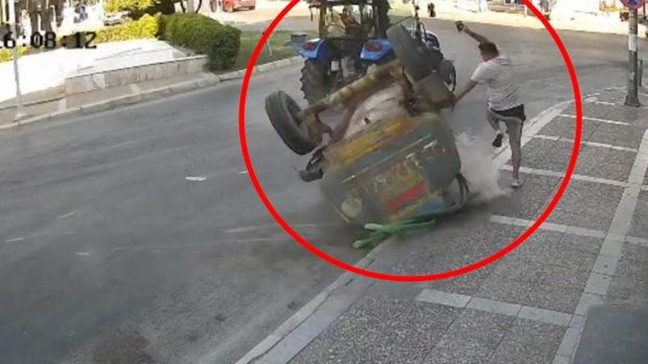 İzmir Buca'da feci kaza: Traktörden kopan tanker vatandaşı ezecekti