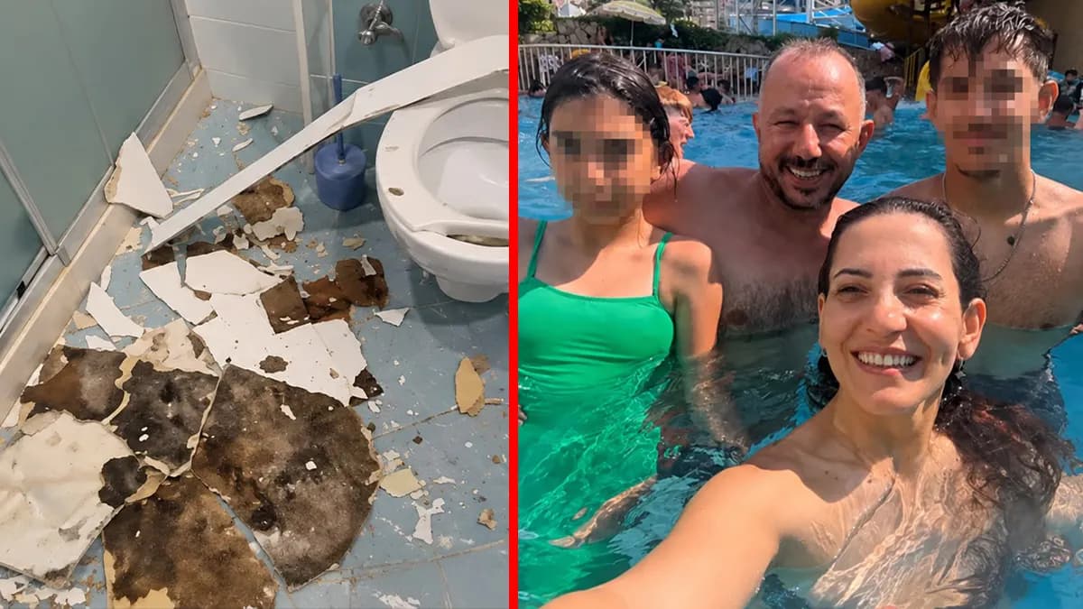 Antalya'da tatil kabusu: Aile önce yemekten zehirlendi, sonra oda tavanı çöktü