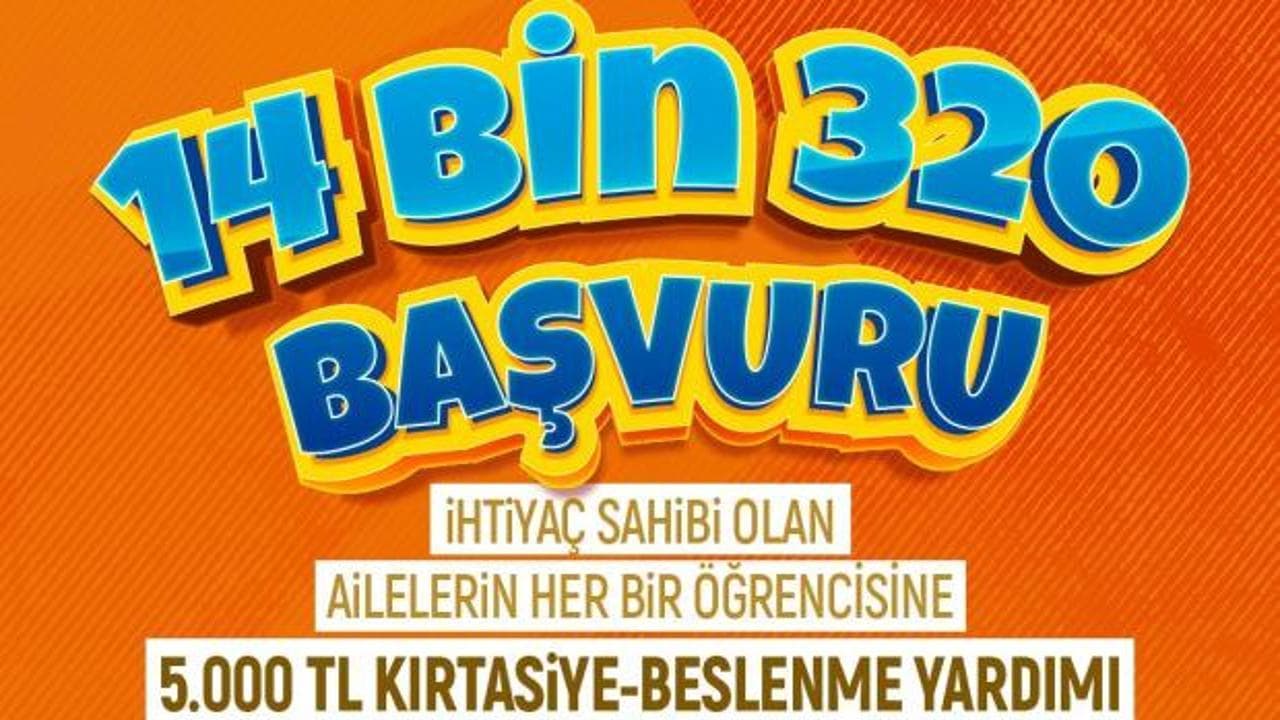 Kayseri Büyükşehir'in eğitim desteğine yoğun ilgi: 14 bin 320 aile başvurdu