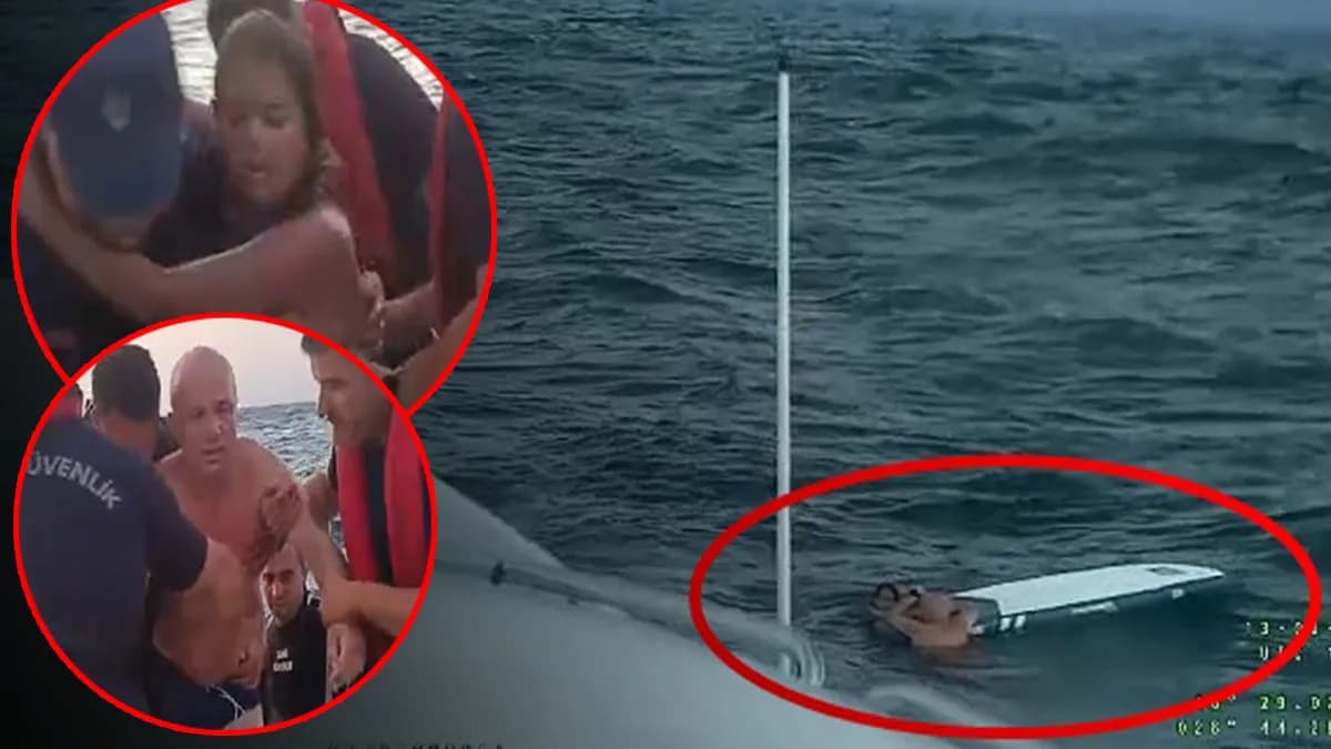 Yalova açıklarında dalgalara kapılan baba ve kızı 5 saat sonra kurtarıldı