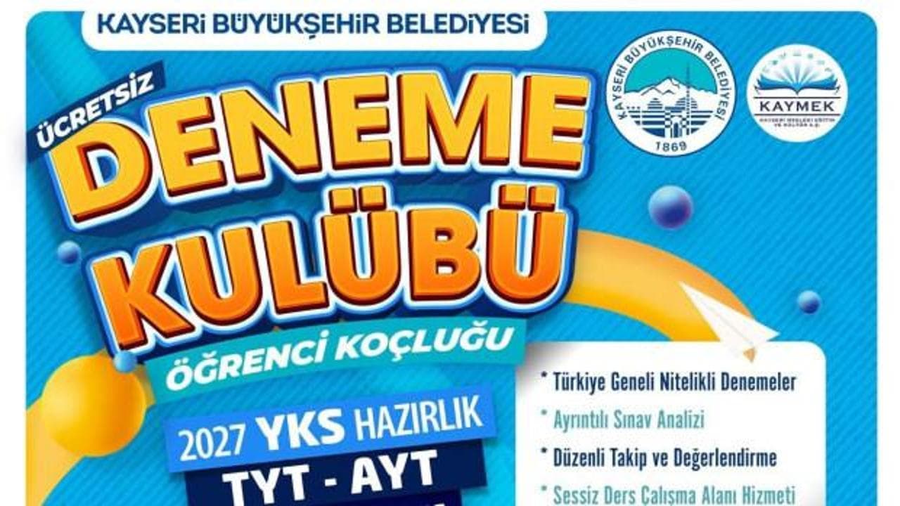 Kayseri Büyükşehir'den öğrencilere ücretsiz YKS ve LGS hazırlık fırsatı