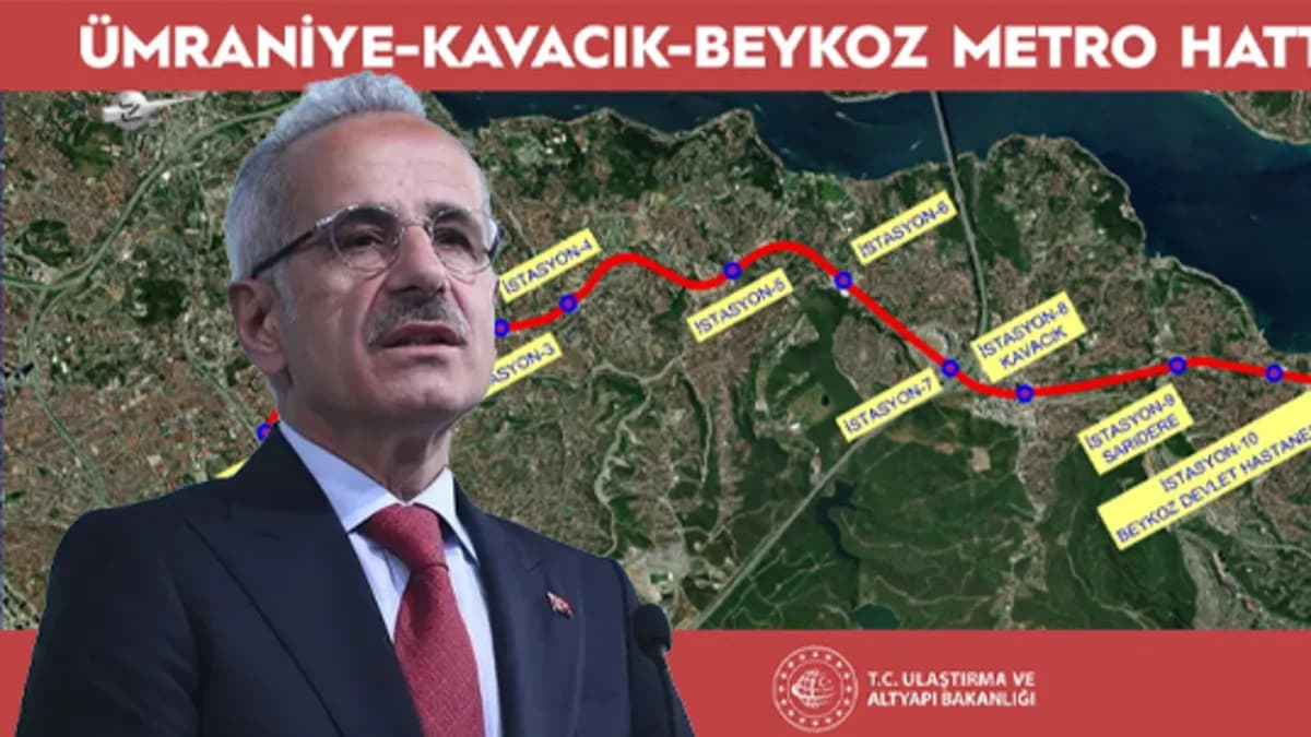 Anadolu Yakası'na 17,5 Kilometrelik Yeni Metro Hattı: Ümraniye-Kavacık-Beykoz Hattı Geliyor