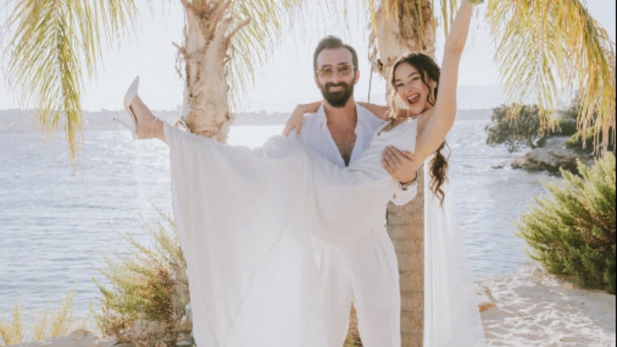 Damat gelini kucağında taşıdı: İstanbullu Gelin’in Bade’si Hira Koyuncuoğlu evlendi